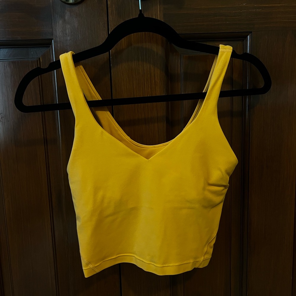 Bright orange Lululemon align tank top